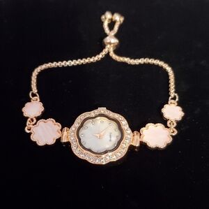 New Rhinestone Crystal Women's Bracelet Watch Rose Gold